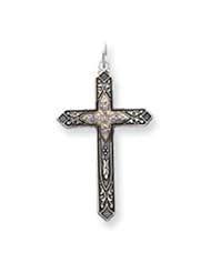Sterling Silver June Birthstone Cross Pendant