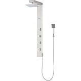 Retrofit Shower Panel System with Three Body Jets in Stainless Steel, 42 x 4 x 19.75
