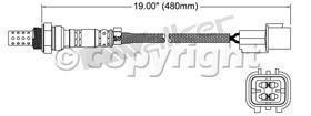 Walker 250-24630 Four Wire Oxygen Sensor