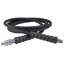 Enerpac 900 Black Rubber High Pressure Hydraulic Hose Assembly, 10' Length, 3/8" NPTF x 3/8 NPTF Coupling, 0.38" ID