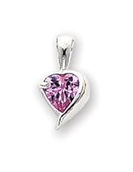 Sterling Silver Pink CZ Pendant