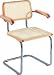Alston Breuer Chrome Arm Chair with Cane Seat and Back Made in Italy
