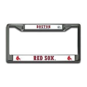 Buy MLB Major League Baseball Boston Red Sox Chrome Car License Plate Frame by Rico now!