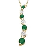 14kt. Gold, Emerald and Diamond Journey Pendant
