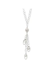 Genuine IceCarats Designer Jewelry Gift Sterling Silver Polished & Textured Fancy Drop Necklace In 18.00 Inch
