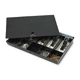 Money Tray with Locking Cover, 16x11x2-1/4, Black (SPR15505) Category: Cash Drawers and Boxes