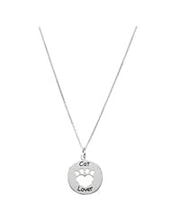 Heart U Back Cat Lover Paw Necklace