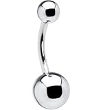 Stainless Steel CURVED Belly Ring Body Jewelry - 3/8