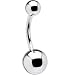 Stainless Steel CURVED Belly Ring Body Jewelry - 3/8