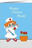 Happy Nurses Week, Cute Vintage Looking Nurse Card