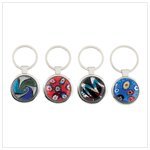 Collectible Millefiori Art Glass Keychains Key Fob 4Pk