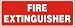FIRE EXTINGUISHER 5 x 14 Adhesive Dura Vinyl 5 Yr Sign
