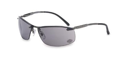 Bacou-Dalloz Harley-Davidson 700 Series Sunglass Style Safety Glasses - Gunmetal Frame And Gray Lens - HD702
