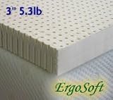Review ErgoSoft  / Natural Latex Foam Mattress Pad Topper - 3-inch Medium-Firm 5.3 lbs. latex foam, California King