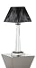 Canterbury Crystal Pyramid Lamp Black/Clear