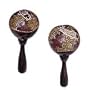 Pine maracas, 'Fish' (pair)
