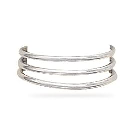 3 Row Polished Toe Ring