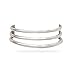 3 Row Polished Toe Ring