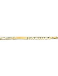 5.5mm 14k Light Figaro ID Bracelet 8"
