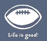 LIFE IS GOOD MENS LONG SLEEVE FOOTBALL CRUSHER TEE SHIRT TRUE BLUE