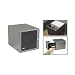 One Touch Cd Box, Holds 80 Cds, Dk Silver