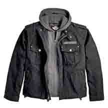 Harley Davidson® Men's Skull 3-in-1 Canvas Jacket. 100% cotton canvas. Removable hooded vest. 98415-08VM