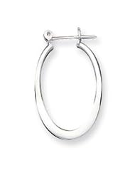 Sterling Silver Hoop Earrings QE3773"