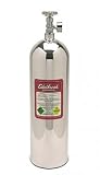 50 Nitrous System Nitrous Bottle 15 lb. w/Gauge Aluminum Polished Not For Sale Or Use On Pollution Controlled Motor Vehicles