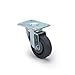Dolly Replacement Casters, Rubber Wheel, 225-Lb. Capacity