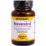 Country Life, Resveratrol Plus, Antioxidant 60 Veggie Caps
