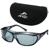 AXE[アックス] 偏光オーバーグラス オーバーサングラス [SG-605P-SM] ケース [AX-26] セット オーバーサングラス