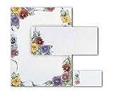 Pretty Pansies Stationery Letterhead - 8 1/2 X 11 - 100 Sheets