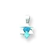 14k White Gold Blue Topaz Star of David Pendant