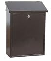 Large Capacity A4 Rear Retrieval/Dual Access Black Steel Post Box Letter Box Mail Box