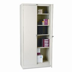 Tennsco Deluxe Steel Storage Cabinet 4 Adjustable Shelves 36 x 18 x 78 Putty