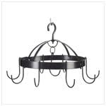 koehler Home Kitchen Decor Mini Round Metal Pot Pan Holder Hanger Organizer