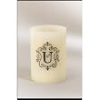 Monogram LED BlowOut Wax Candle with Lightbulb Wick - U Monogram LED BlowOut Wax Candle with Lightbulb Wick - U