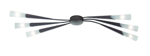 Trio-Leuchten 6370961-24 Deckenleuchte inklusiv 6x G9/28 W Eco, Ausf&uuml;hrung rostfarbig, Gla Preisvergleich