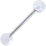 Clear Marble Tongue Ring