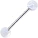 Clear Marble Tongue Ring