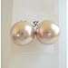 Uer009 Swarovski Champagne Pearls 10mm Stud Earrings Genuine Swarovski Pearls 10mm Surgical Post Stud w/ Cz in Middle Pearls with Gift Box