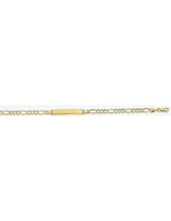 3.5mm 14k Light Figaro ID Bracelet 8"