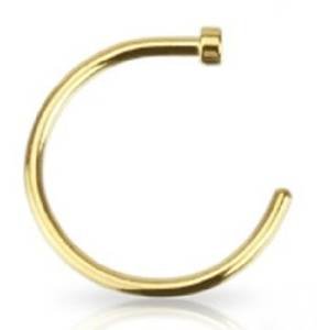 18g Gold Anodized Titanuim Nose Ring Body Piercing Hoop 18 Gauge 1/4