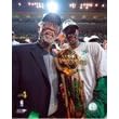 Boston Celtics Kevin Garnett and Bill Russell after Game Six of the 2007-08 NBA Finals Photograph