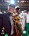 Boston Celtics Kevin Garnett and Bill Russell after Game Six of the 2007-08 NBA Finals Photograph