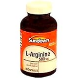 L - Arginine 500 Mg Dietary Supplement Capsules, By Sundown - 90 Ea
