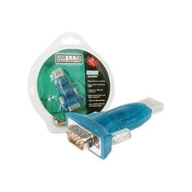 Digitus - adaptateur USB-A - RS232, USB 1.1, SUB-D 9 m�le sur USB-A m�le, inclu rallonge USB-A m�le sur connecteur 0,80 m Couleur: bleu translucide (DA-70145)