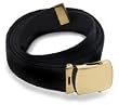 Belts - Cotton Web Belt with Gold Buckle