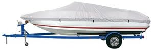 Dallas Manufacturing Co. Reflective Polyester Boat Cover AA - Fits 12'-14' V-Hull Fishing Boats - Beam Width to 68"