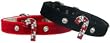 Velvet Rhinestone Candy Cane Holiday Pet Dog Collar Size 16